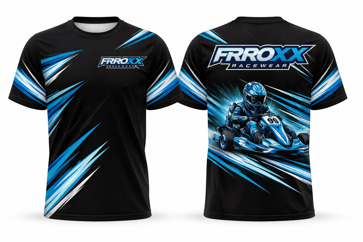 New Frroxx Racewear Kart Racing Sublimation Printed T-Shirt