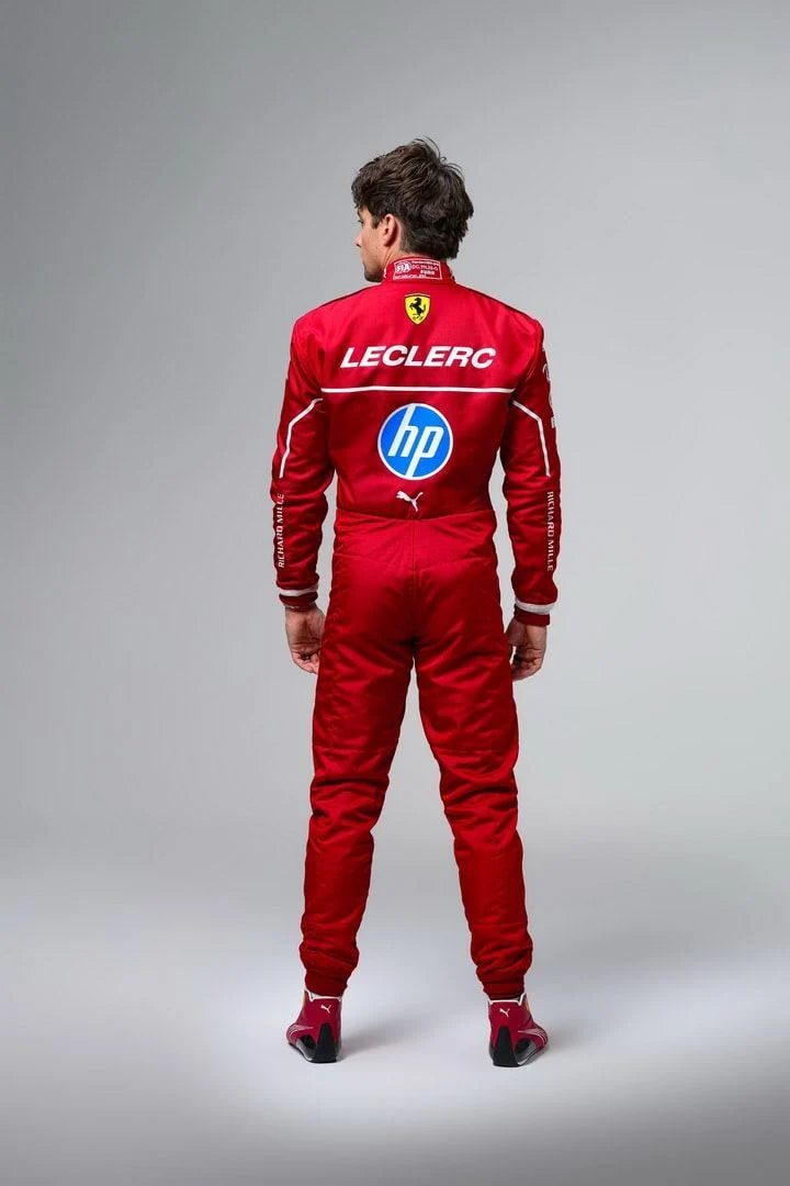New 2025 Charles Leclerc Scuderia Ferrari HP F1 Race Suit