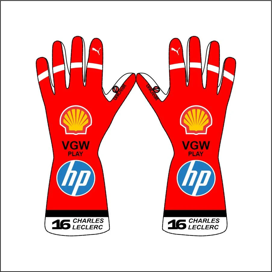 New 2025 Charles Leclerc F1 Racing Gloves