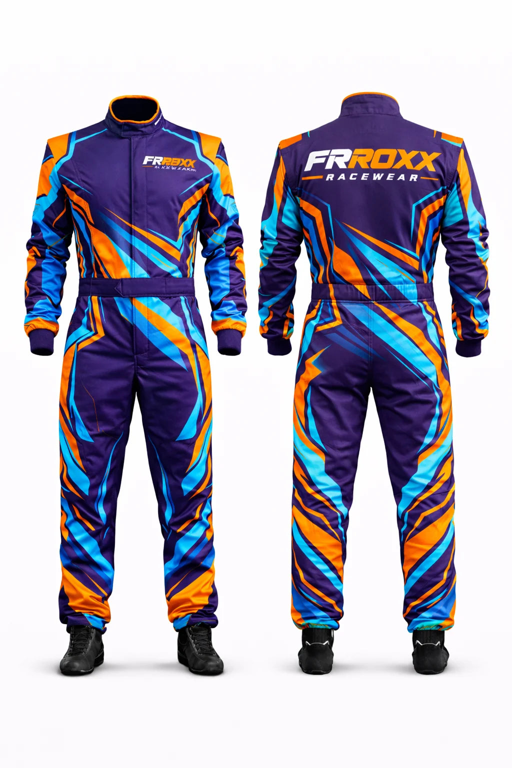 2026 FRROXX Racewear Sublimation Printed Kart Racing Suit Purple