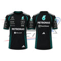2026 Mercedes F1 Team Racing T-Shirt – Black & Teal