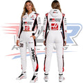 F1 Team Haas Women’s Hoodie & Jogger Set – White Red & Black