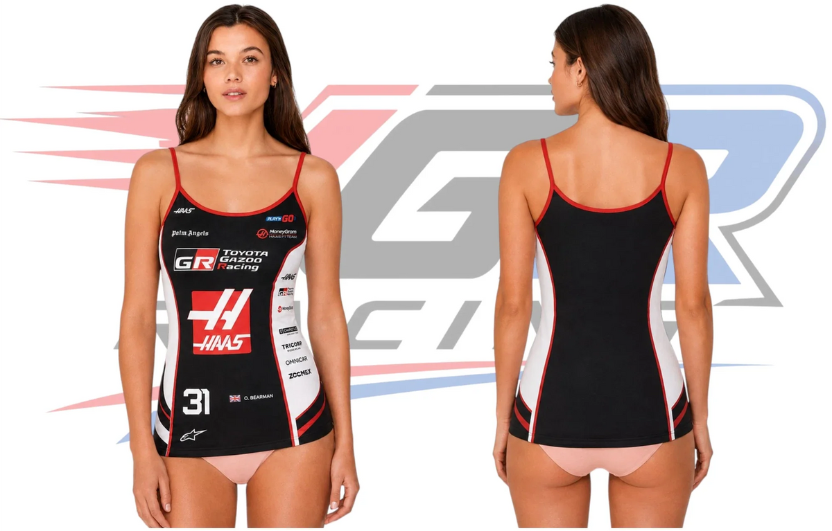2026 F1 Team Haas Women’s Strap Top – Black