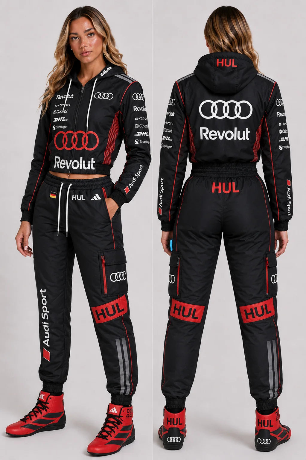 F1 Team Audi Women’s Hoodie & Jogger Set – Black