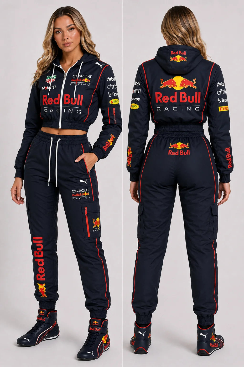 F1 Team Red Bull Racing Women’s Hoodie & Jogger Set – Navy Blue
