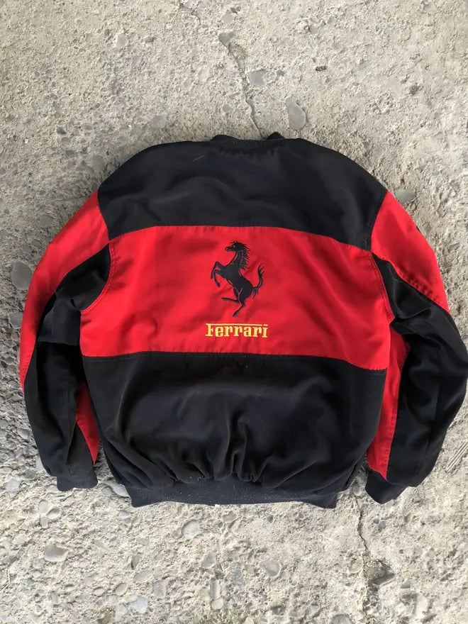 F1 Vintage Ferrari Racing Jacket Red & Black