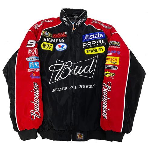 Budweiser Vintage Racing Jacket - NASCAR Black Edition