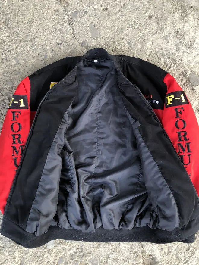 F1 Vintage Ferrari Racing Jacket Red & Black