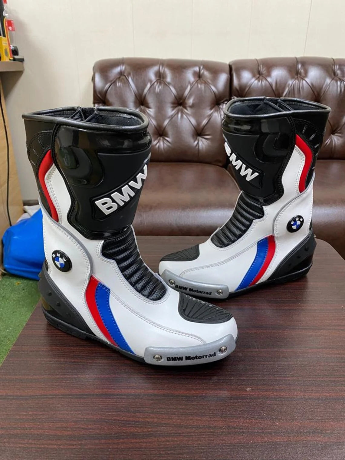 Bmw Motorrad Motorbike Racing Leather Boots White