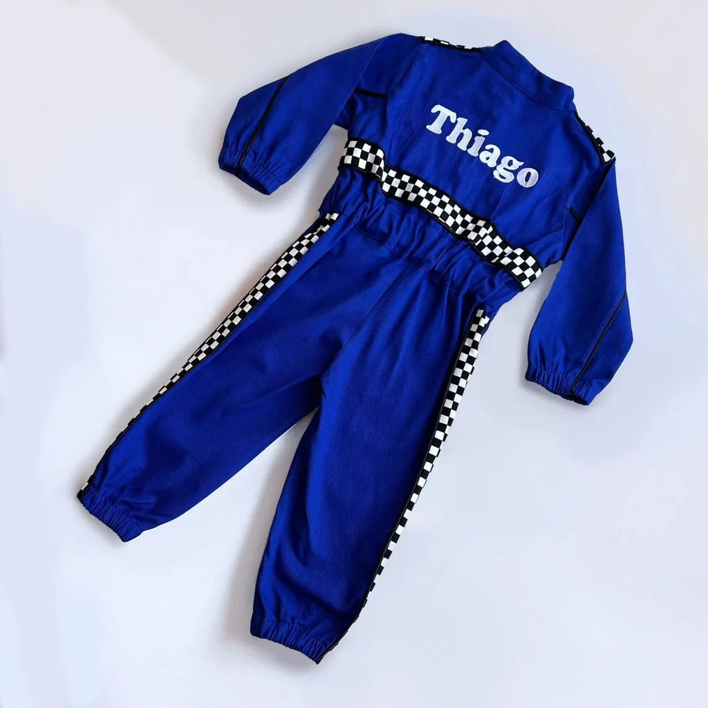 F1 Birthday Baby Suit & Cap Blue
