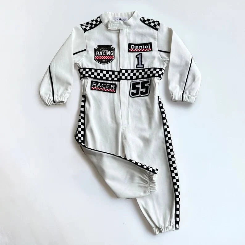 F1 Birthday Baby Suit & Cap White
