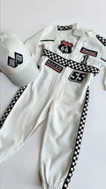 F1 Birthday Baby Suit & Cap White