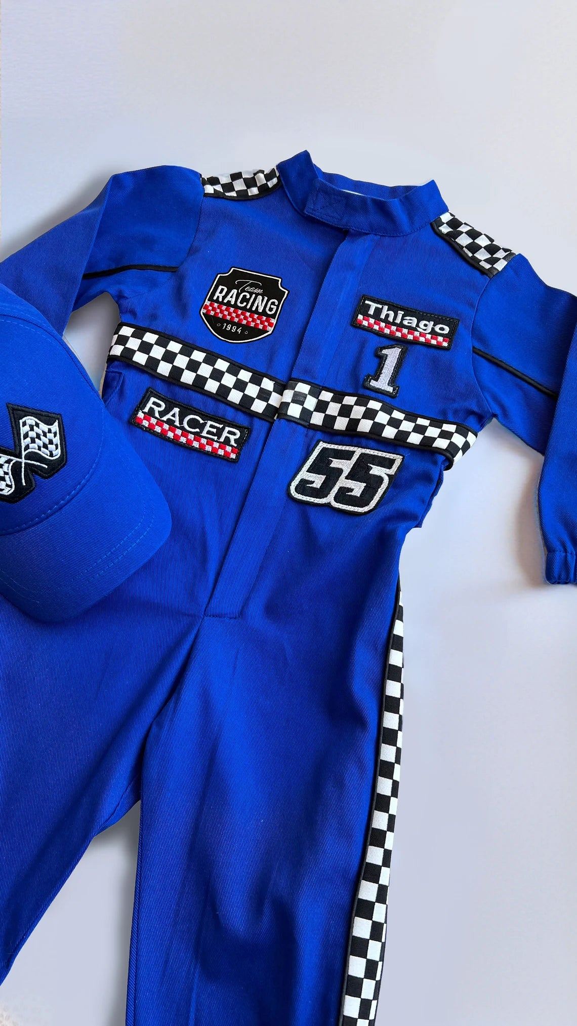 F1 Birthday Baby Suit & Cap Blue