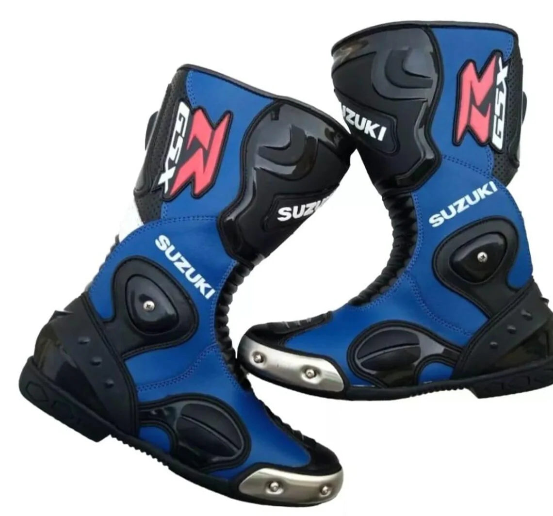 Suzuki Motorbike Motorcycle Leather Boots