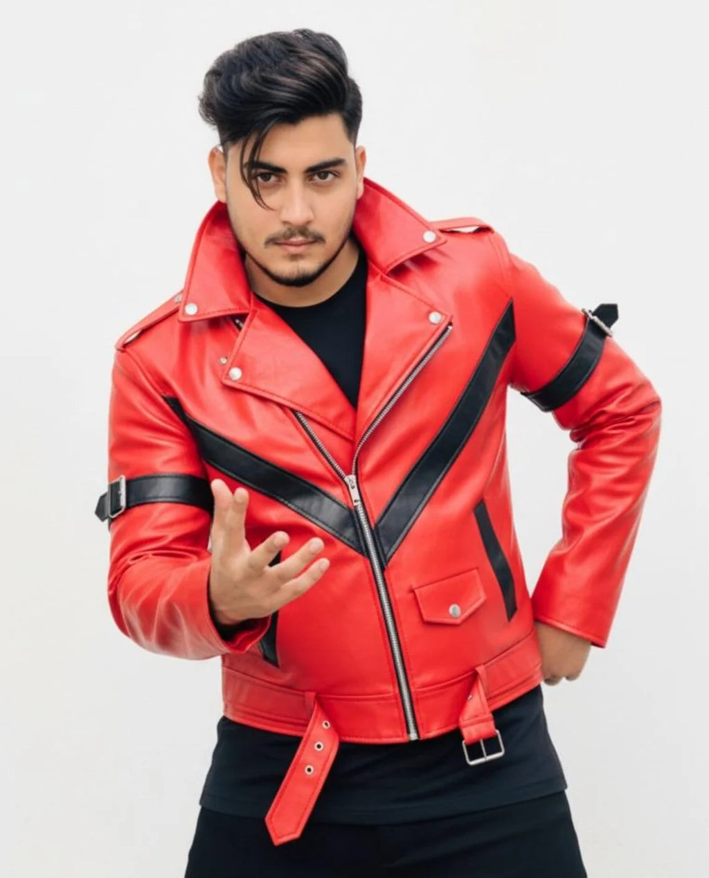 Michael Jackson Red Jacket MJ Thriller Leather Jacket