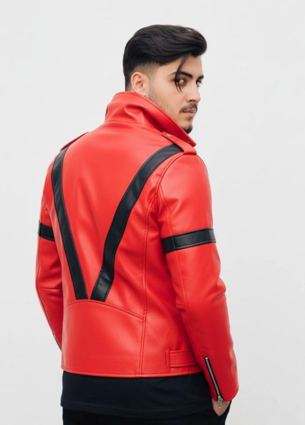 Michael Jackson Red Jacket MJ Thriller Leather Jacket