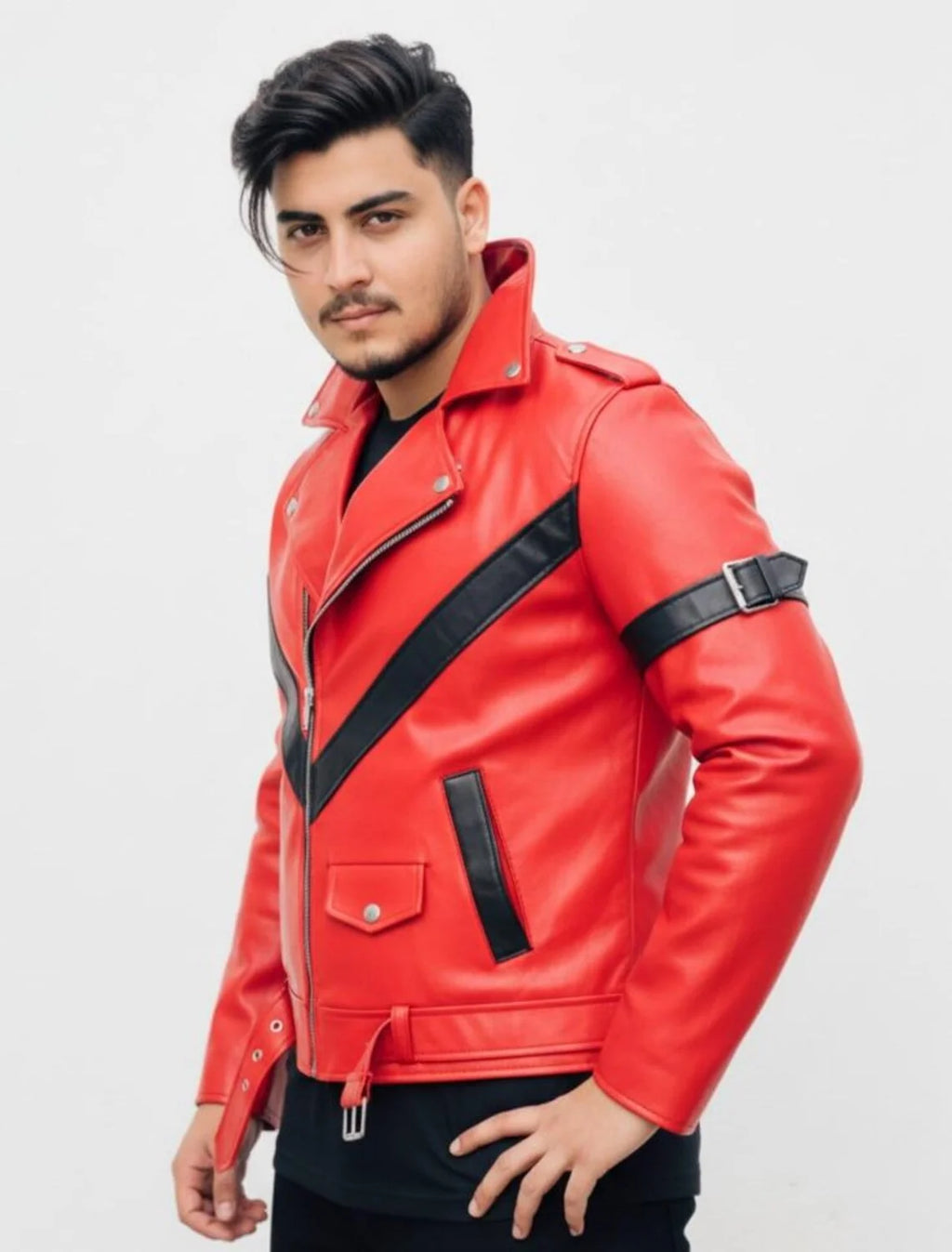 Michael Jackson Red Jacket MJ Thriller Leather Jacket