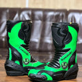 Kawasaki Motorbike Racing Leather Boots