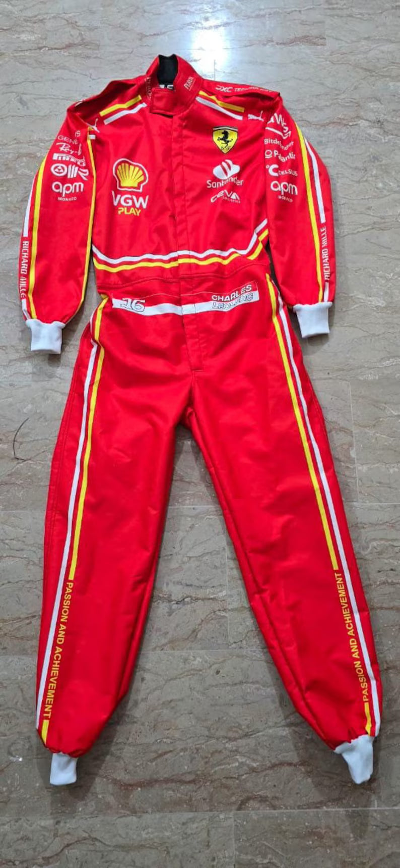 2024 Charles Leclerc Monaco GP Ferrari F1 Replica Race Suit