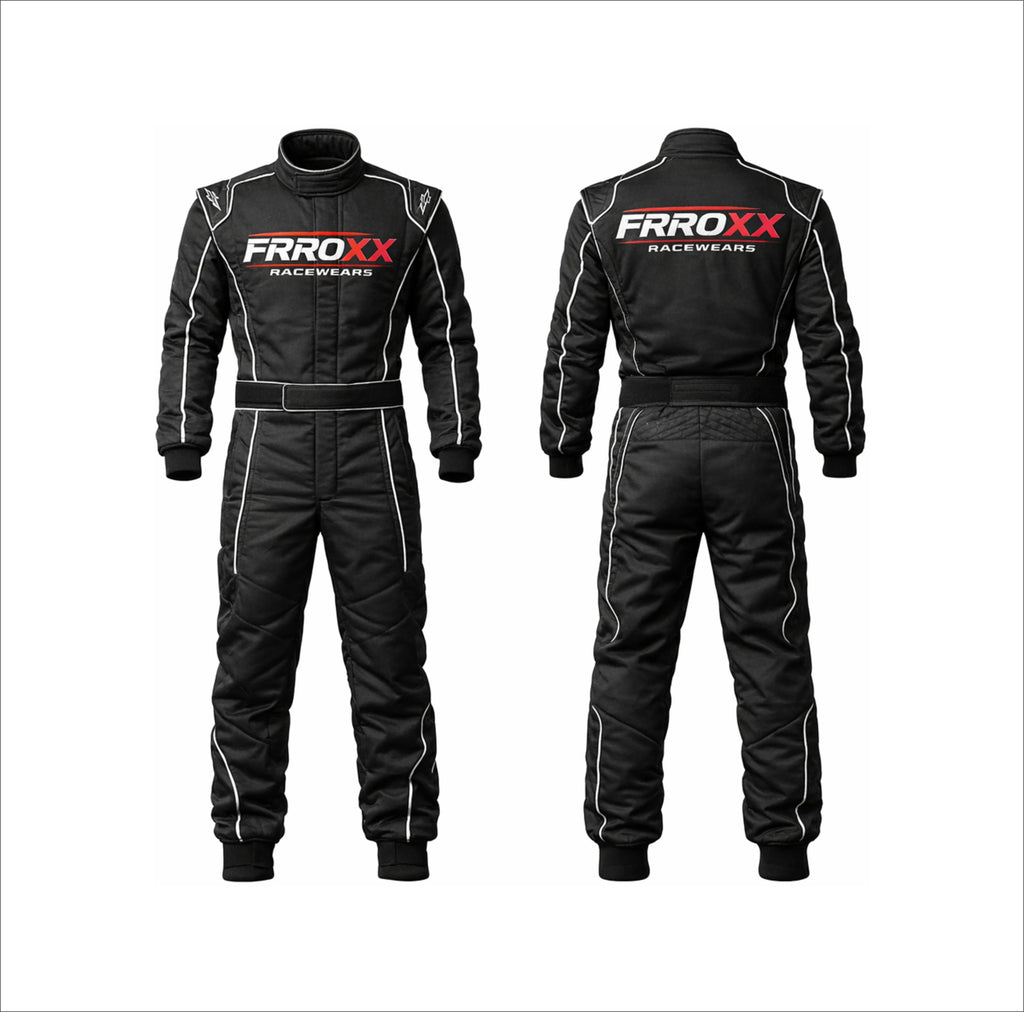 Indoor Karting Frroxx Racewears Kart Racing Suit 2026 Black