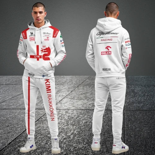 Kimi Raikkonen Alfa Romeo F1 Racing Tracksuit White 2021
