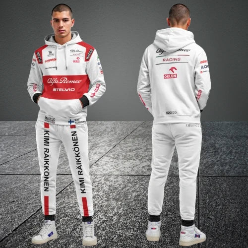 Kimi Raikkonen Alfa Romeo F1 Racing Tracksuit White Red 2020