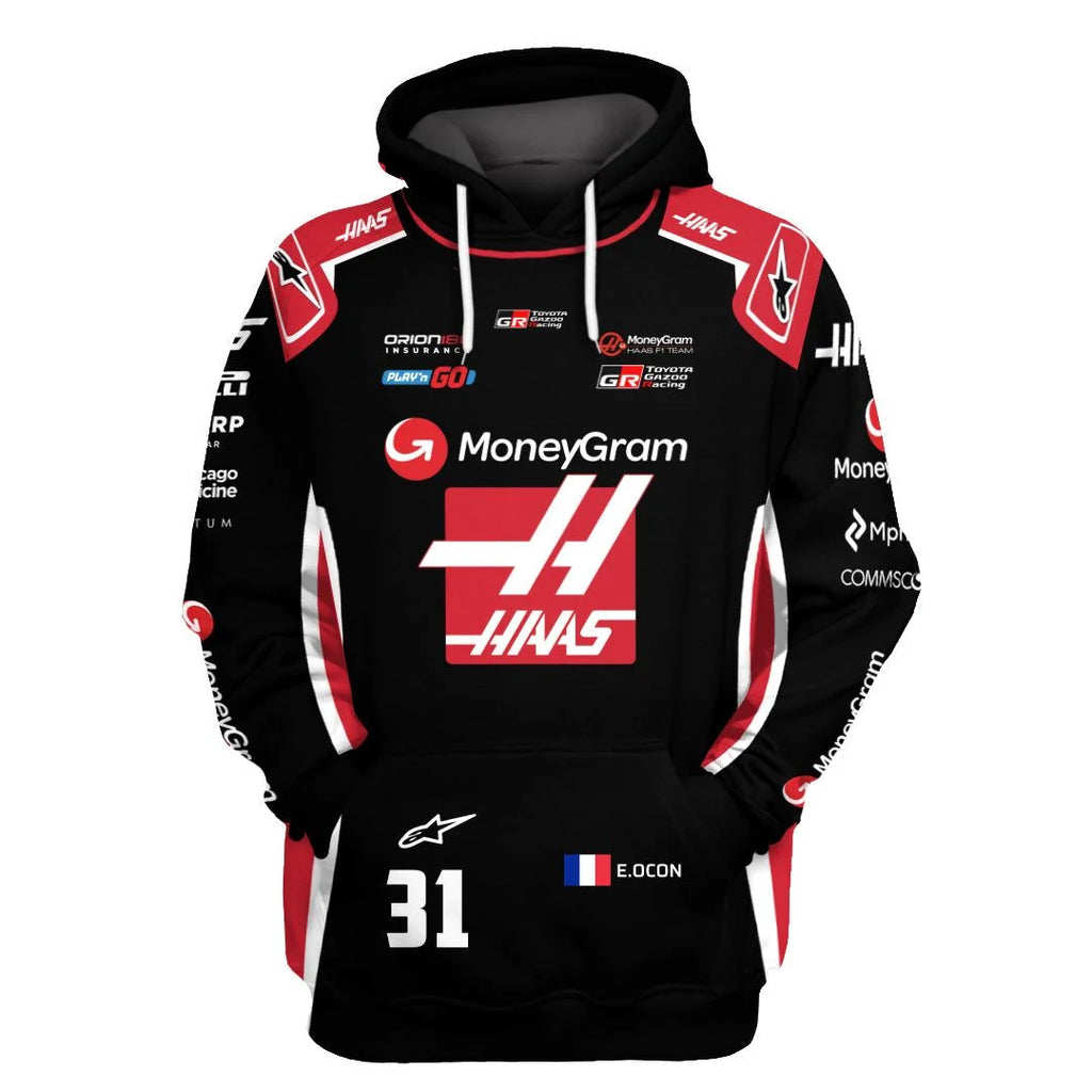 Esteban Ocon MoneyGram Haas F1 Team Hoodie