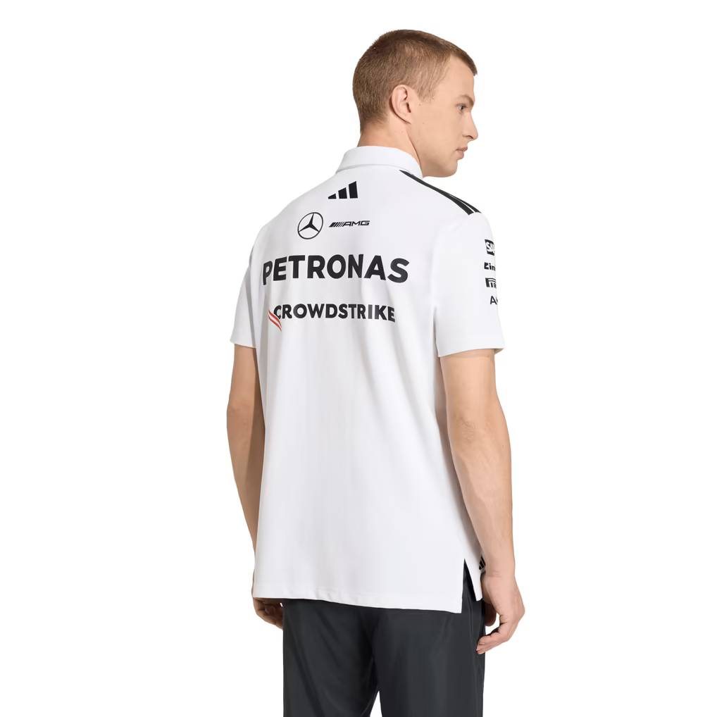 Mercedes AMG Petronas adidas F1 2026 Team Polo - White