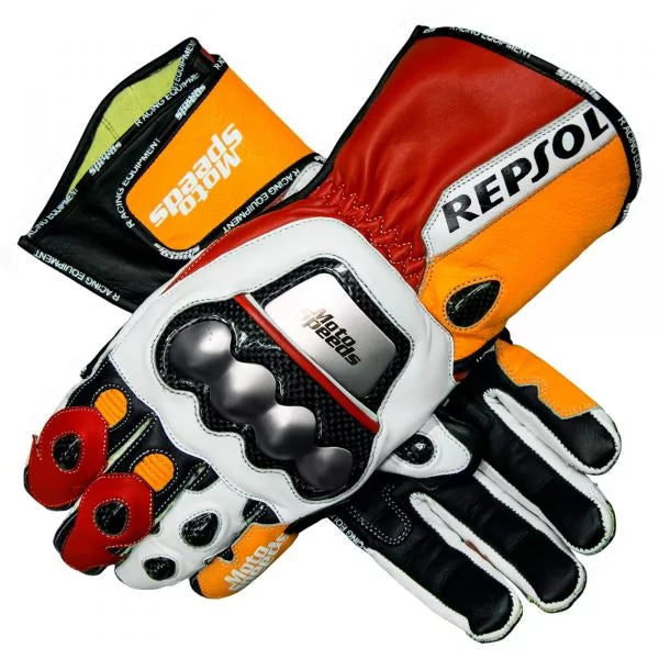 Repsol Motorcycle Racing Gloves orange