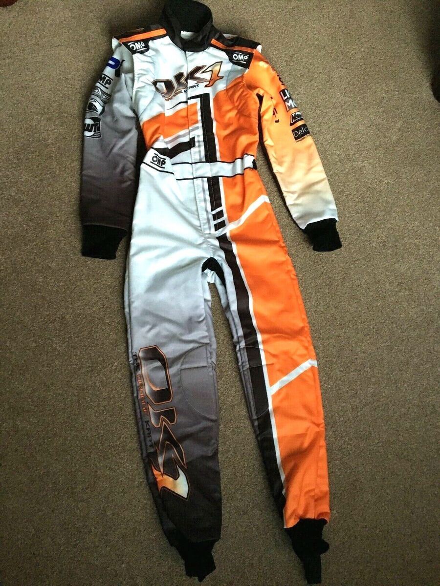 Ok1 Go Kart Racing Team Suit Orange White