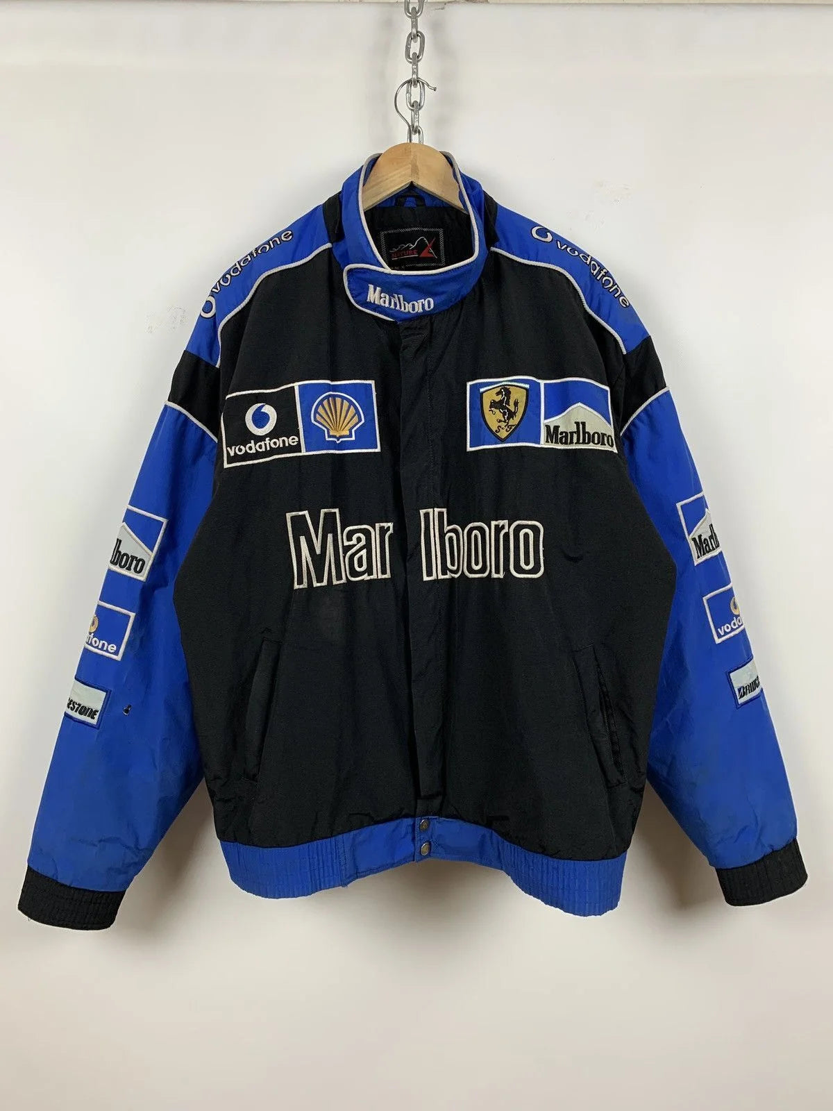 Men's Vintage Ferrari Marlboro Vodafone Racing Jacket blue