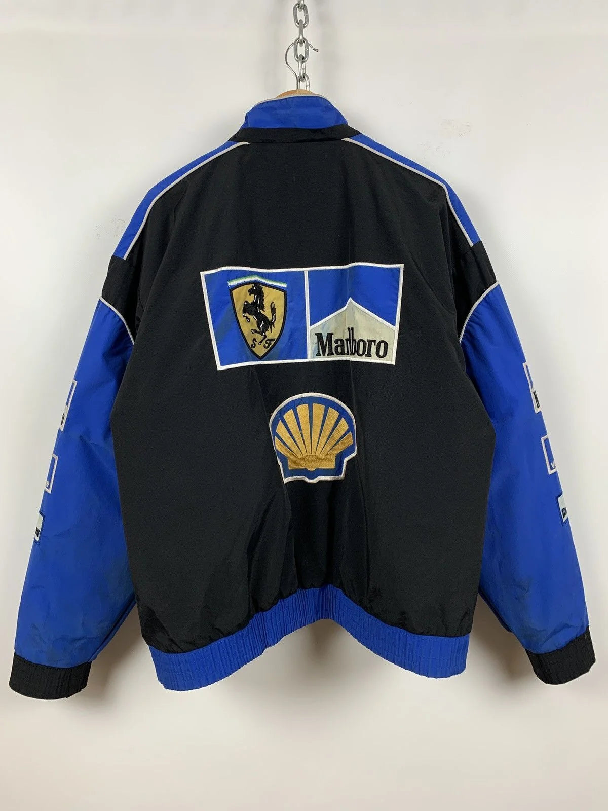 Men's Vintage Ferrari Marlboro Vodafone Racing Jacket blue