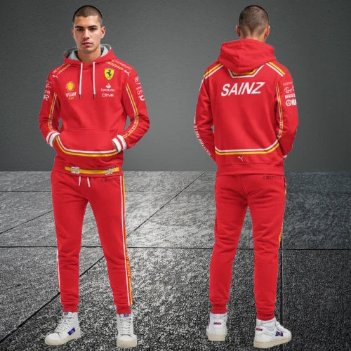 Carlos Sainz Scuderia Ferrari F1 Tracksuit Red 2024
