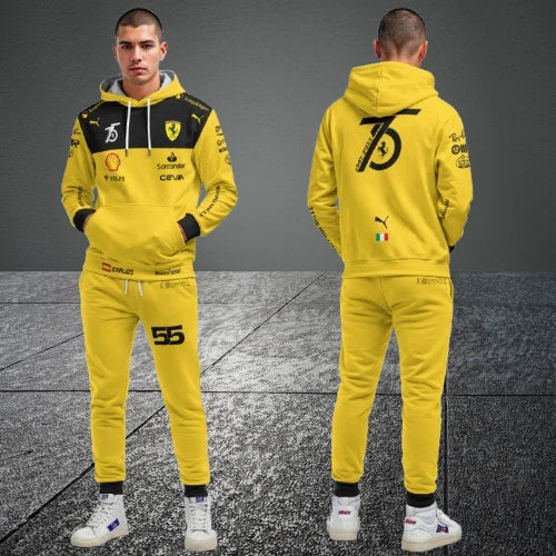 Carlos Sainz Ferrari 75th Anniversary Ferrari F1 Tracksuit Yellow