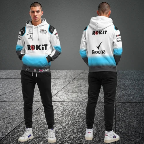 George Russell Rocket Promo Shoot Williams F1 Tracksuit 2019