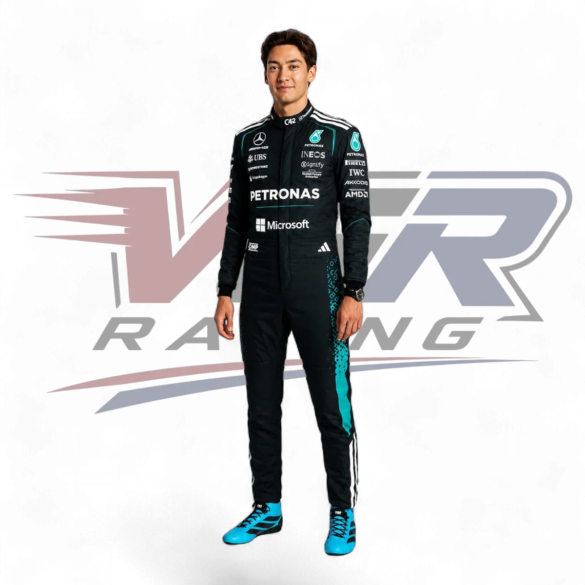 New 2026 George Russell Team Mercedes F1 Racing Suit