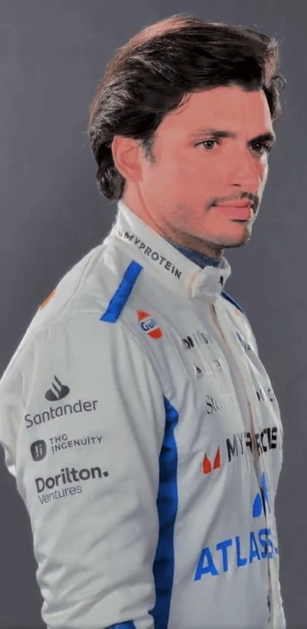 New 2025 Carlos Sainz Team Williams F1 Racing Suit